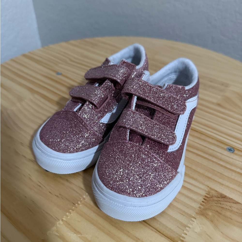 Glittery Pink Kids Shoes - VANS - NEVER WORN